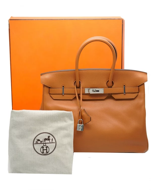 Hermès Birkin 35 in Veau Taurillon Clemence full set